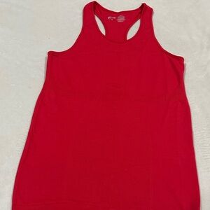 Zyia Tank Top Size Medium Copper Charged Seamless Shirt Red Racerback Workout